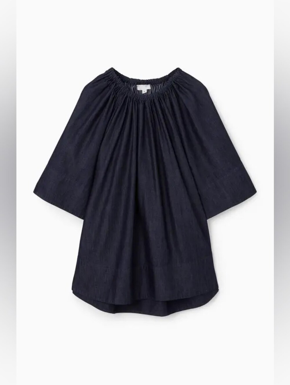 NWT COS Oversized Denim Off-The -Shoulder Blouse, Size 6